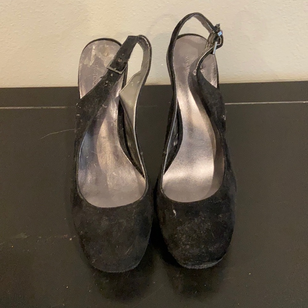 Black Velvet/Snakeskin Heels